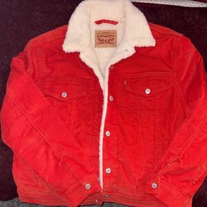 Levi's Vibrant Orange Corduroy Jacket